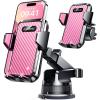 imageVANMASS 2024 Upgrade Phone Holders for Your Car Super Suction Cup Cell Phone Mount Car DashWindow Vent Desk Fit for iPhone 15 Pro Max 14 13 Universal Handsfree Automobile Vehicle CradlePurplePink