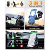 imageVANMASS 2025 Upgraded Car Phone Holder 85LBS Strongest Suction Patent Safety Cell Phone Mount Windshield Dashboard Vent Truck Accessories Stand Cradle for iPhone 16 Pro Max 15 14 13 AndroidBlack