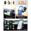 imageVANMASS 2025 Upgraded Car Phone Holder 85LBS Strongest Suction Patent Safety Cell Phone Mount Windshield Dashboard Vent Truck Accessories Stand Cradle for iPhone 16 Pro Max 15 14 13 AndroidClear Black