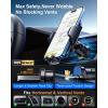 imageVANMASS Car Phone Holder Mount 2025 Upgraded Patent SteelHook Car Vent Phone Mount Clip MilitaryGrade Shockproof Cell Phone Car Mount Handsfree Truck Stand Vent Cradle for iPhone 16 AndroidBlackBlack