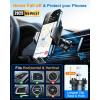 imageVANMASS Car Phone Holder Mount 2025 Upgraded Patent SteelHook Car Vent Phone Mount Clip MilitaryGrade Shockproof Cell Phone Car Mount Handsfree Truck Stand Vent Cradle for iPhone 16 AndroidBlackSilver