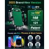 imageVANMASS Car Phone Holder Mount 2025 Upgraded Patent SteelHook Car Vent Phone Mount Clip MilitaryGrade Shockproof Cell Phone Car Mount Handsfree Truck Stand Vent Cradle for iPhone 16 AndroidBlackGreen