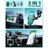 imageVANMASS Longest Lasting True MilitaryGrade Car Phone Holder Strongest Suction ampamp Clip Cell Mount Dashboard Windshield Vent Automobile Cradle Truck Accessories for iPhone 16 15 Pro Max 14 13 AndroidGreen