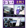 imageVANMASS Longest Lasting True MilitaryGrade Car Phone Holder Strongest Suction ampamp Clip Cell Mount Dashboard Windshield Vent Automobile Cradle Truck Accessories for iPhone 16 15 Pro Max 14 13 AndroidPurple