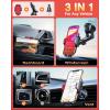 imageVANMASS Longest Lasting True MilitaryGrade Car Phone Holder Strongest Suction ampamp Clip Cell Mount Dashboard Windshield Vent Automobile Cradle Truck Accessories for iPhone 16 15 Pro Max 14 13 AndroidRed