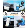 imageVANMASS Pro Version Universal Car Phone Mount 2025 Super Suction Cup Phone Holder for Car Cell Phone Car Mount for Windshield Dash Vent Truck Stand for iPhone 16 Pro Max 15 14 13 Samsung AndroidSilver