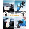 imageVANMASS Pro Version Universal Car Phone Mount 2025 Super Suction Cup Phone Holder for Car Cell Phone Car Mount for Windshield Dash Vent Truck Stand for iPhone 16 Pro Max 15 14 13 Samsung AndroidRed