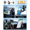 imageVANMASS Pro Version Universal Car Phone Mount Super Suction Cup Dashboard Phone Holder Handsfree Windshield Dash Vent Phone Holder Car Compatible for iPhone 16 15 14 13 Samsung LG ampamp TruckBlueBlack