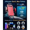 imageVANMASS True MilitaryGrade Car Phone Holder Upgraded Suction ampamp Clip Cell Phone Mount for Dashboard Windshield Vent Truck Cradle Dash Stand for iPhone 16 Pro Max 15 14 13 12 Android PurpleRed