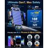 imageVANMASS True MilitaryGrade Car Phone Holder Upgraded Suction ampamp Clip Cell Phone Mount for Dashboard Windshield Vent Truck Cradle Dash Stand for iPhone 16 Pro Max 15 14 13 12 Android PurpleBlue
