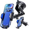 imageVANMASS True MilitaryGrade Car Phone Holder Upgraded Suction ampamp Clip Cell Phone Mount for Dashboard Windshield Vent Truck Cradle Dash Stand for iPhone 16 Pro Max 15 14 13 12 Android PurpleBlue