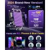 imageVANMASS True MilitaryGrade Car Phone Holder Upgraded Suction ampamp Clip Cell Phone Mount for Dashboard Windshield Vent Truck Cradle Dash Stand for iPhone 16 Pro Max 15 14 13 12 Android PurplePurple