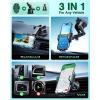 imageVANMASS True MilitaryGrade Car Phone Holder Upgraded Suction ampamp Clip Cell Phone Mount for Dashboard Windshield Vent Truck Cradle Dash Stand for iPhone 16 Pro Max 15 14 13 12 Android PurpleGreen