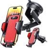 imageVANMASS True MilitaryGrade Car Phone Holder Upgraded Suction ampamp Clip Cell Phone Mount for Dashboard Windshield Vent Truck Cradle Dash Stand for iPhone 16 Pro Max 15 14 13 12 Android PurpleRed
