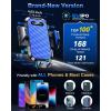 imageVANMASS Upgraded Car Vent Phone Holder Mount Compatible for iPhone 13 Pro Max 12 11 X Xr Xs 8 7 Plus Mini Se Android Mobile Cell Smartphone Universal Vehicle Handsfree Easy Clamp Clip CradleBlue3rdGeneration