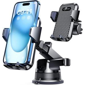 imageVANMASS 2024 Upgrade Phone Holders for Your Car Super Suction Cup Cell Phone Mount Car DashWindow Vent Desk Fit for iPhone 15 Pro Max 14 13 Universal Handsfree Automobile Vehicle CradlePurpleBlack