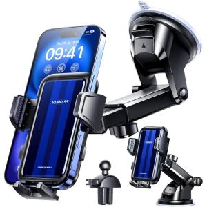 imageVANMASS 2025 Upgraded Car Phone Holder 85LBS Strongest Suction Patent Safety Cell Phone Mount Windshield Dashboard Vent Truck Accessories Stand Cradle for iPhone 16 Pro Max 15 14 13 AndroidBlue