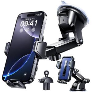 imageVANMASS 2025 Upgraded Car Phone Holder 85LBS Strongest Suction Patent Safety Cell Phone Mount Windshield Dashboard Vent Truck Accessories Stand Cradle for iPhone 16 Pro Max 15 14 13 AndroidMatt Blue