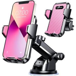 imageVANMASS 2025Strongest Suction ampamp MilitaryGrade Car Phone Mount Patent ampamp SafetyUltimate Cell Phone Holder Handsfree Stand for Dash Windshield Vent for iPhone 16 15 Pro Max 14 Android ampamp Truck PinkPink