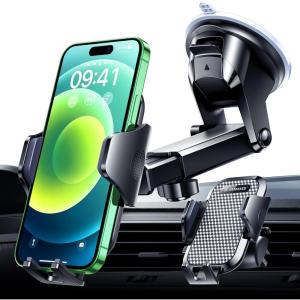 imageVANMASS 2025True MilitaryGrade Phone Holders for Your Car 65LBS Strongest Suction ampamp Clip Ultimate Cell Phone Mount Dashboard Window Vent for iPhone 16 Pro Max 15 14 13 12 Samsung Android TruckBlack