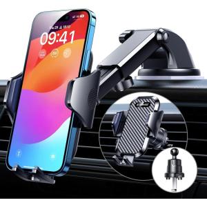 imageVANMASS Longest Lasting True MilitaryGrade Car Phone Holder Strongest Suction ampamp Clip Cell Mount Dashboard Windshield Vent Automobile Cradle Truck Accessories for iPhone 16 15 Pro Max 14 13 AndroidBlack