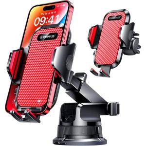 imageVANMASS Pro Version Universal Car Phone Mount Super Suction Cup Dashboard Phone Holder Handsfree Windshield Dash Vent Phone Holder Car Compatible for iPhone 16 15 14 13 Samsung LG ampamp TruckBlueRed