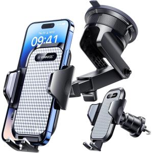 imageVANMASS True MilitaryGrade Car Phone Holder Upgraded Suction ampamp Clip Cell Phone Mount for Dashboard Windshield Vent Truck Cradle Dash Stand for iPhone 16 Pro Max 15 14 13 12 Android PurpleWhite