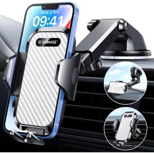 imageVANMASS Ultimate MilitaryGrade Car Phone Holder 2025 85LBS Strongest Suction Cell Mount with Safety Cert for Dashboard Windshield Vent Truck Cradle Stand for iPhone 16 Pro Max 15 14 13 Android